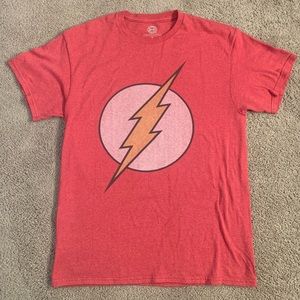 DC Comics Original The Flash Men Crew Neck Red Heather Shirt Medium